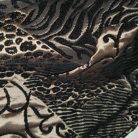 Tanjay Vintage Metallic Sheen Animal Print Zipper Jacket Size 12P - Picture 10 of 12